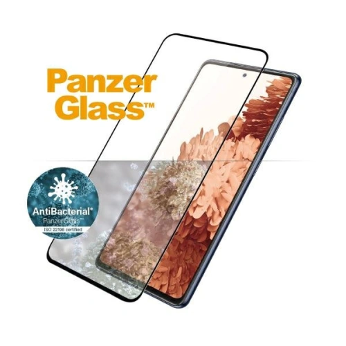 Szkło hartowane PanzerGlass E2E Microfracture Samsung Galaxy S21+ Plus Case Friendly Finger Print AntiBacterial czarne