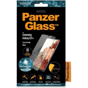 Hurtownia GSM - Gehärtetes Glas PanzerGlass E2E Mikroriss Samsung Galaxy S21+ Plus Case Friendly Fingerabdruck Antibakteriell schwarz - PZG504 - {ean13} - Hurt
