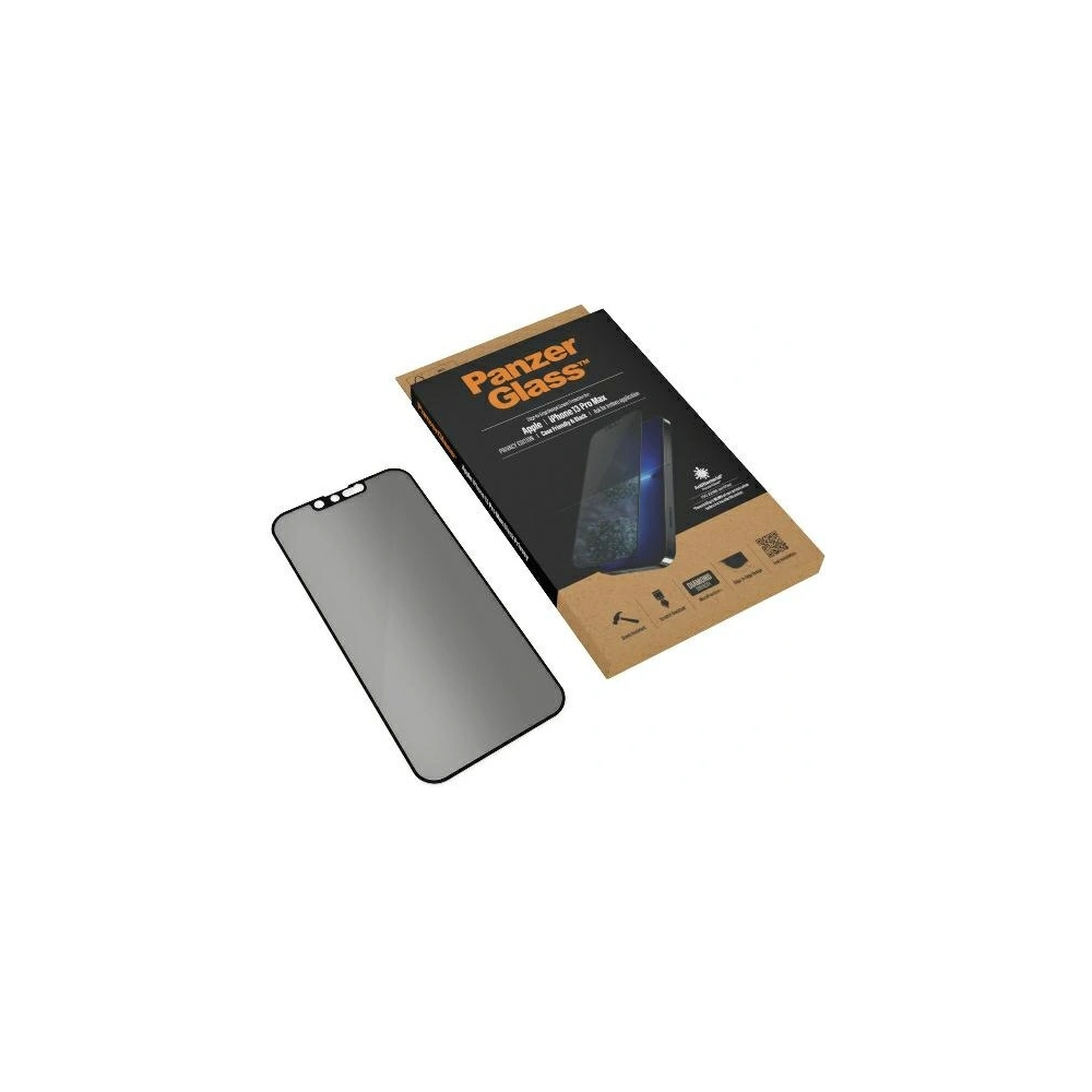Hurtownia GSM - Szkło hartowane PanzerGlass E2E Privacy Apple iPhone 13 Pro Max Case Friendly Microfracture AntiBacterial czarne - PZG505 - {ean13} - Hurt