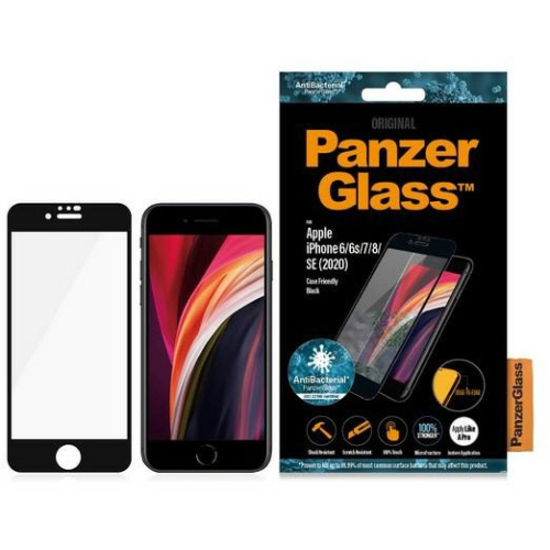 Hurtownia PanzerGlass - 5711724826795 - PZG506 - Szkło hartowane PanzerGlass E2E Pro Super+ Apple iPhone 7 / 8 / SE / SE 2022 Case Friendly czarne - B2B homescreen