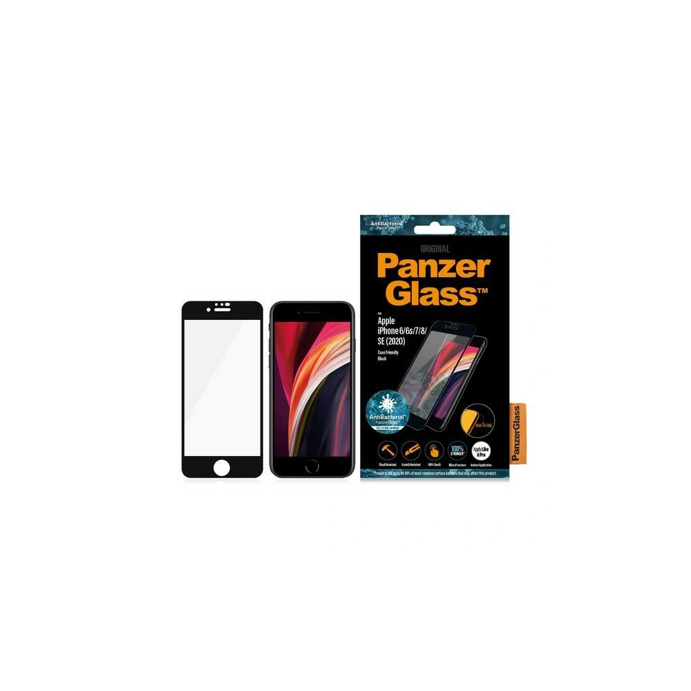 Hurtownia GSM - Edzett üveg PanzerGlass E2E Pro Super+ Apple iPhone 7 / 8 / SE / SE 2022 Case Friendly fekete - PZG506 - {ean13} - Hurt