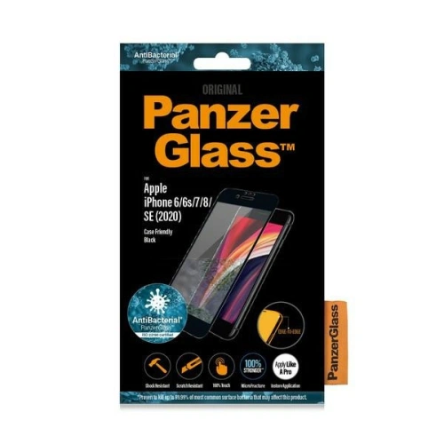Szkło hartowane PanzerGlass E2E Pro Super+ Apple iPhone 7 / 8 / SE / SE 2022 Case Friendly czarne