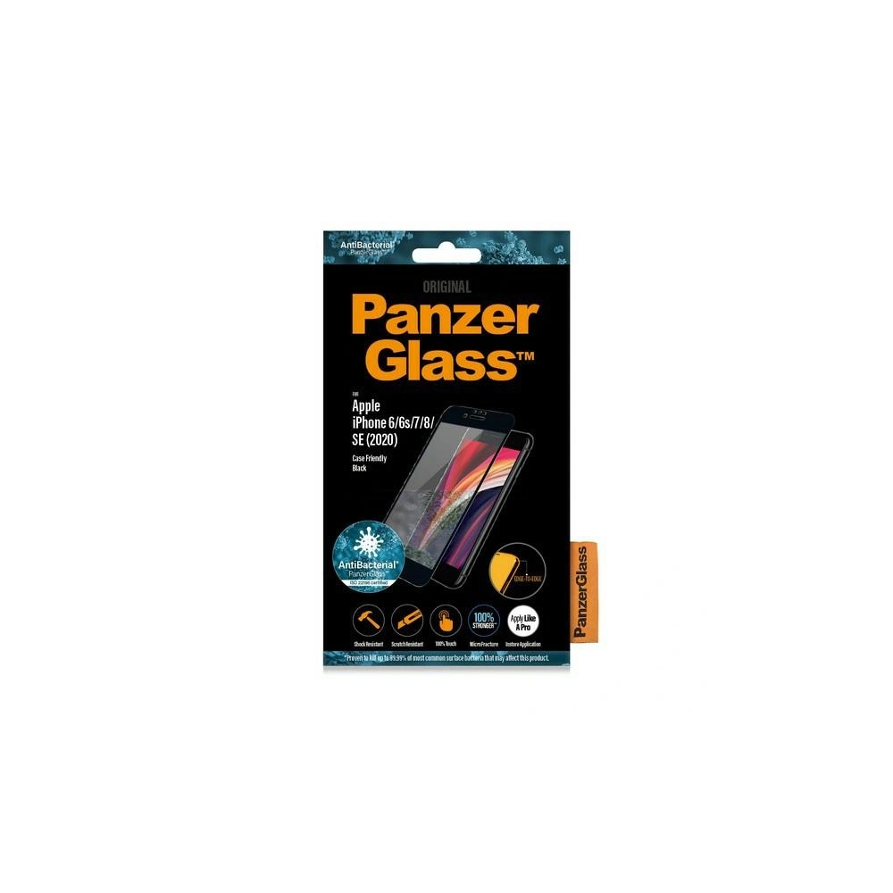 Hurtownia GSM - Edzett üveg PanzerGlass E2E Pro Super+ Apple iPhone 7 / 8 / SE / SE 2022 Case Friendly fekete - PZG506 - {ean13} - Hurt