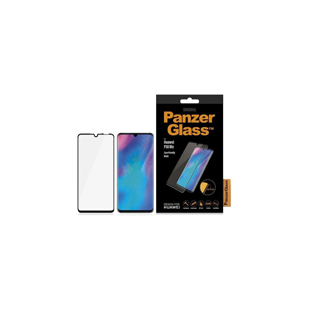 Hurtownia GSM - Tvrzené sklo PanzerGlass E2E Regular Huawei P30 Lite Case Friendly černé - PZG507 - {ean13} - Hurt