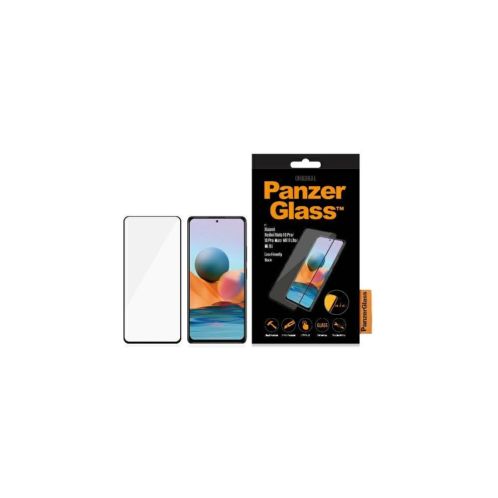 Hurtownia GSM - Sticlă securizată PanzerGlass E2E Regular Xiaomi Redmi Note 10 Pro / 10 Pro Max / Mi 11i / Poco F3 Case Friendly neagră - PZG511 - {ean13} - Hurt