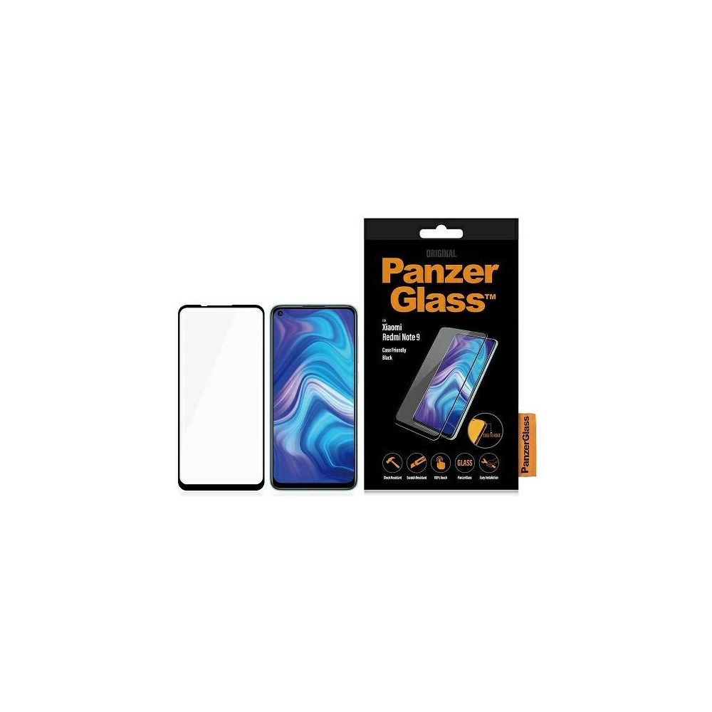 Hurtownia GSM - Edzett üveg PanzerGlass E2E Regular Xiaomi Redmi Note 9 Case Friendly fekete - PZG513 - {ean13} - Hurt