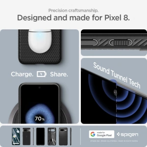 Hurtownia GSM - Case Spigen Liquid Air Google Pixel 8 Matt Schwarz - SPN3136 - {ean13} - Hurt