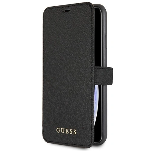 Etui Guess GUFLBKI65IGLBK Apple iPhone XS Max black/czarny book Iridescent