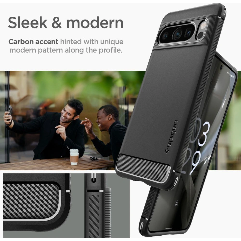 Hurtownia GSM - Etui Spigen Rugged Armor Google Pixel 8 Pro Matt Fekete - SPN3137 - {ean13} - Hurt