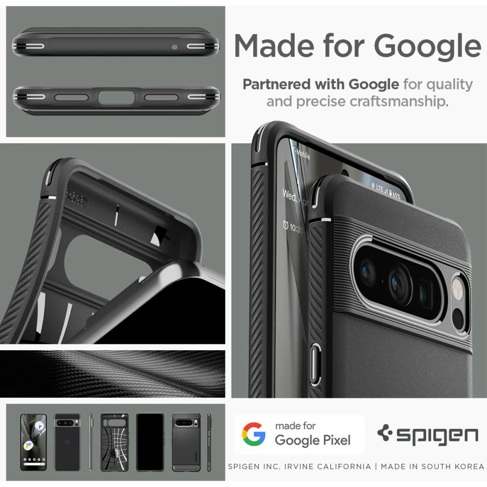 Hurtownia GSM - Etui Spigen Rugged Armor Google Pixel 8 Pro Matt Fekete - SPN3137 - {ean13} - Hurt