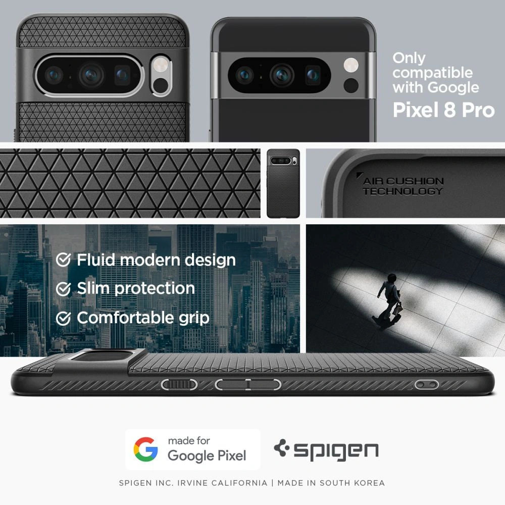 Wholesale Spigen Liquid Air Google Pixel 8 Pro Matte Black - SPN3138 - {ean13} - Hurt