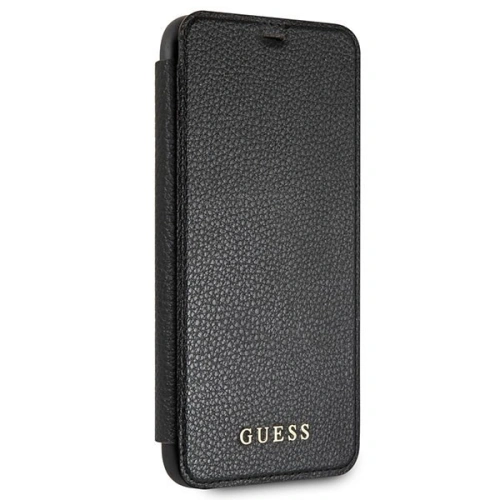 Etui Guess GUFLBKI65IGLBK Apple iPhone XS Max black/czarny book Iridescent
