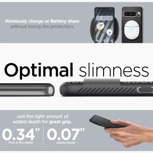 Etui Spigen Liquid Air Google Pixel 8 Pro Matte Black