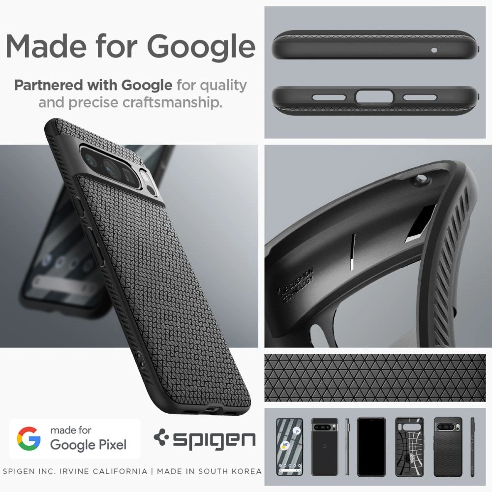 Wholesale Spigen Liquid Air Google Pixel 8 Pro Matte Black - SPN3138 - {ean13} - Hurt
