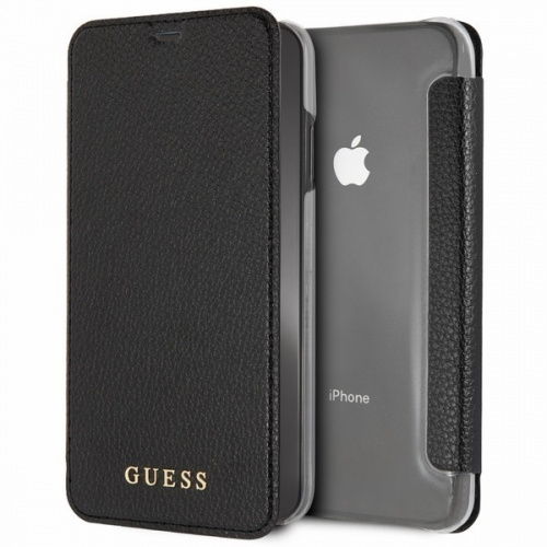 Guess Distributor - 3700740437629 - GUE002BLK - Guess GUFLBKI65IGLTBK iPhone Xs Max black book Iridescent - B2B homescreen