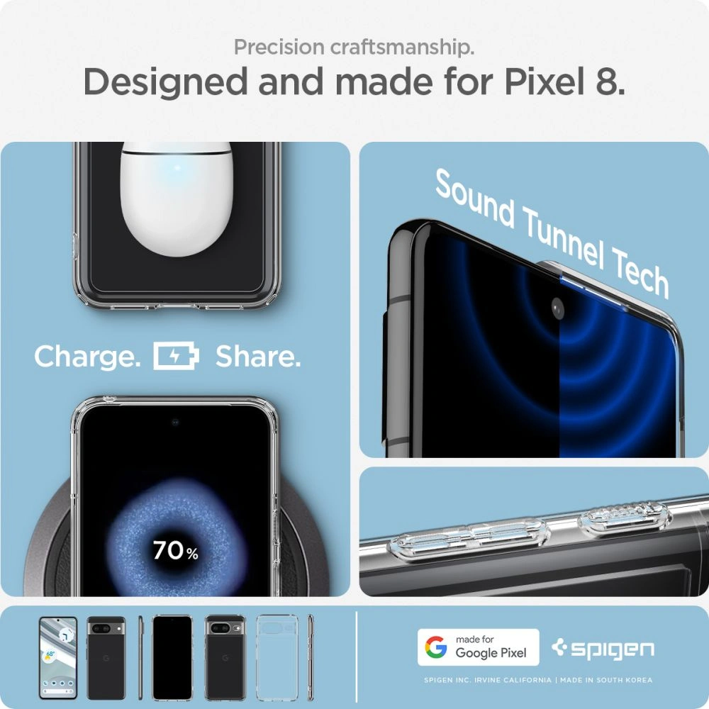 Hurtownia GSM - Etui Spigen Ultra Hybrid Google Pixel 8 Kristálytiszta - SPN3140 - {ean13} - Hurt