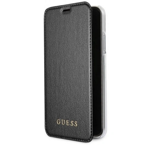 Etui Guess GUFLBKI65IGLTBK Apple iPhone XS Max black/czarny book Iridescent