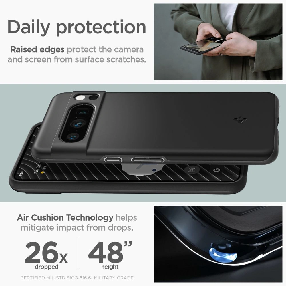 Hurtownia GSM - Etui Spigen Thin Fit Google Pixel 8 Pro Fekete - SPN3142 - {ean13} - Hurt