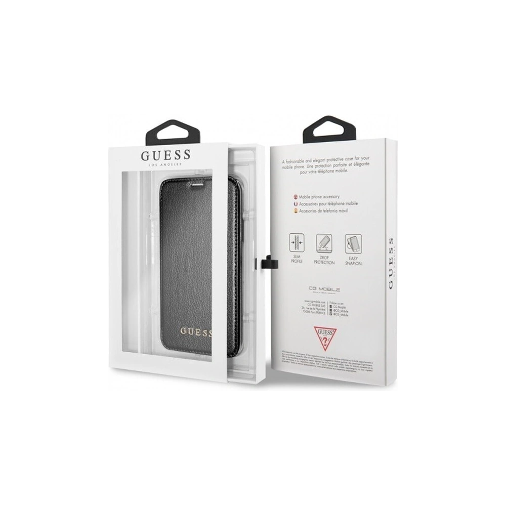 Wholesale Guess GUFLBKI65IGLTBK iPhone Xs Max black book Iridescent - GUE002BLK - {ean13} - Hurt