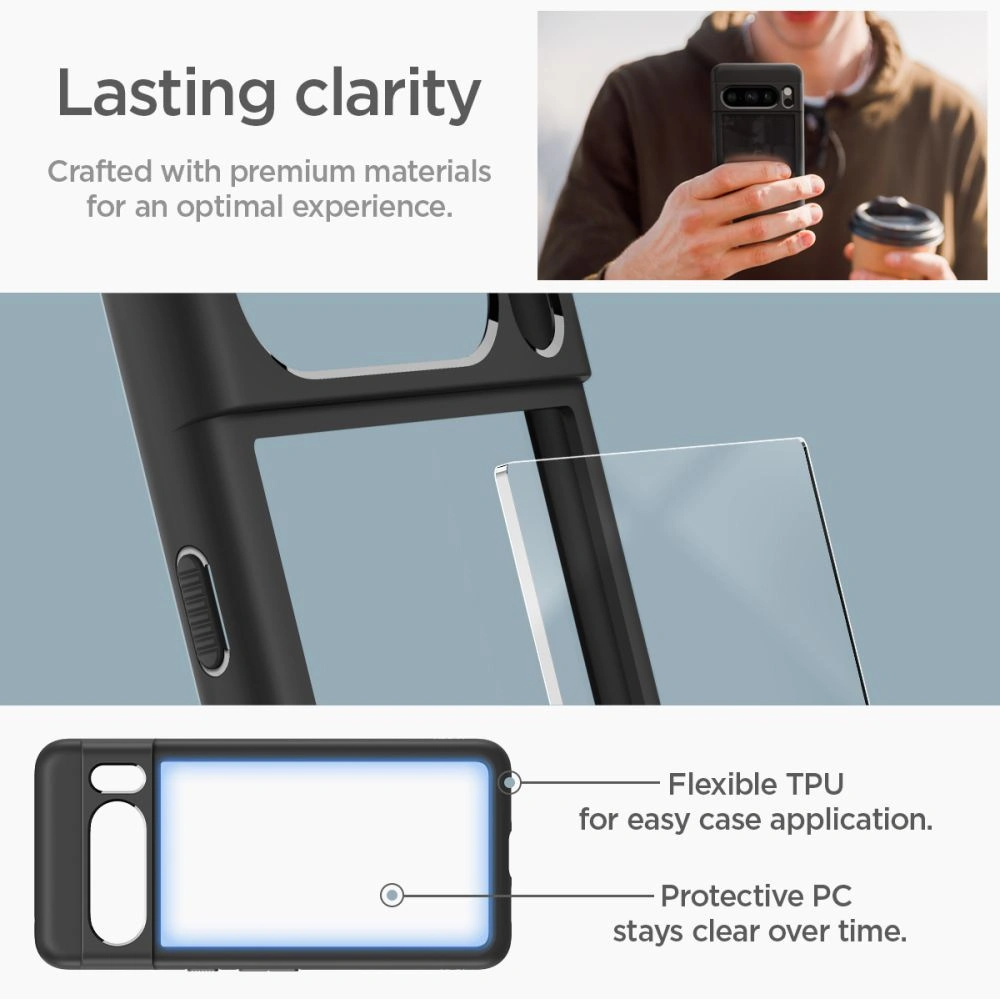 Hurtownia GSM - Etui Spigen Ultra Hybrid Google Pixel 8 Pro Matt Fekete - SPN3143 - {ean13} - Hurt