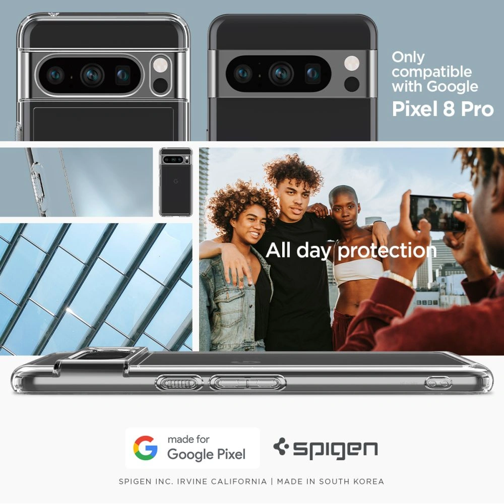 Hurtownia GSM - Case Spigen Ultra Hybrid Google Pixel 8 Pro Crystal Clear - SPN3144 - {ean13} - Hurt