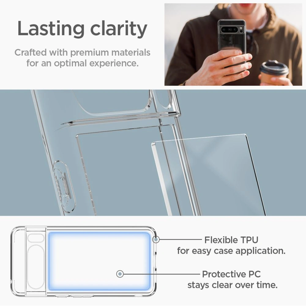Hurtownia GSM - Case Spigen Ultra Hybrid Google Pixel 8 Pro Crystal Clear - SPN3144 - {ean13} - Hurt