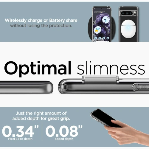 Etui Spigen Ultra Hybrid Google Pixel 8 Pro Crystal Clear