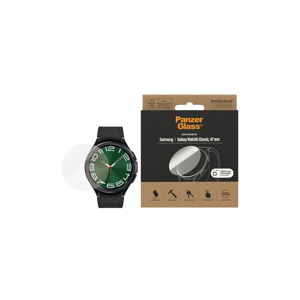 Hurtownia GSM - Sticlă securizată PanzerGlass Samsung Galaxy Watch6 Classic 47mm Protecție pentru Ecran Antibacteriană - PZG517 - {ean13} - Hurt