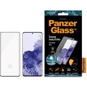 Hurtownia GSM - Sticlă securizată PanzerGlass Pro E2E Microfracture Samsung Galaxy S21 Ultra Compatibil cu carcase, anti-amprente, antibacteriană, neagră - PZG519 - {ean13} - Hurt