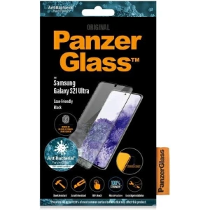 Hurtownia GSM - Sticlă securizată PanzerGlass Pro E2E Microfracture Samsung Galaxy S21 Ultra Compatibil cu carcase, anti-amprente, antibacteriană, neagră - PZG519 - {ean13} - Hurt