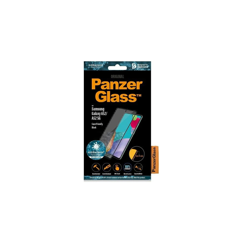 Hurtownia GSM - Tvrzené sklo PanzerGlass Pro Microfracture Samsung Galaxy A52 / A52 5G / A53 5G Case Friendly AntiBacterial černé - PZG522 - {ean13} - Hurt