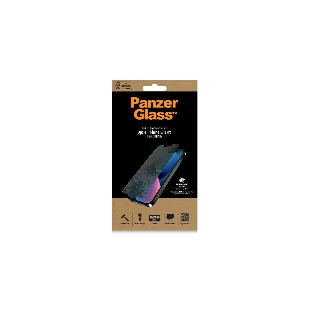 Hurtownia GSM - Gehärtetes Glas PanzerGlass Standard Super+ Apple iPhone 16e / 14 / 13 / 13 Pro Datenschutz Antibakteriell - PZG526 - {ean13} - Hurt