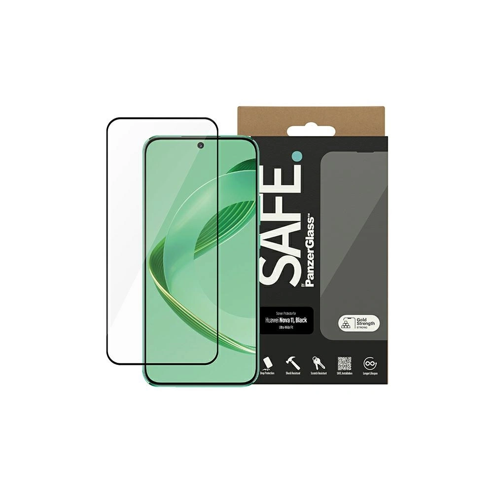 Hurtownia GSM - Edzett üveg SAFE a PanzerGlass Huawei Nova 11 kijelzővédő Ultra-Wide Fit fekete - PZG532 - {ean13} - Hurt
