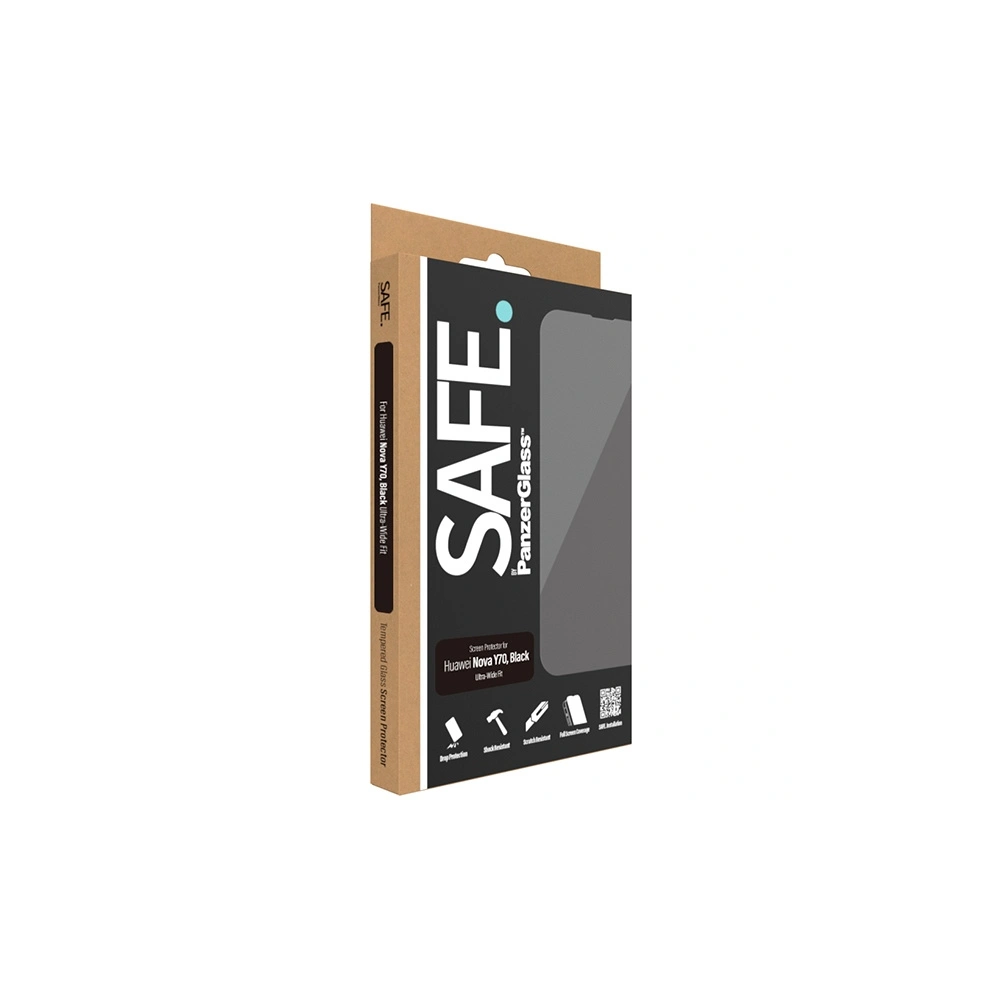 Hurtownia GSM - Tvrzené sklo SAFE od PanzerGlass Huawei Nova Y70 / Y70 Plus / Y71 Ochranné sklo černé - PZG534 - {ean13} - Hurt