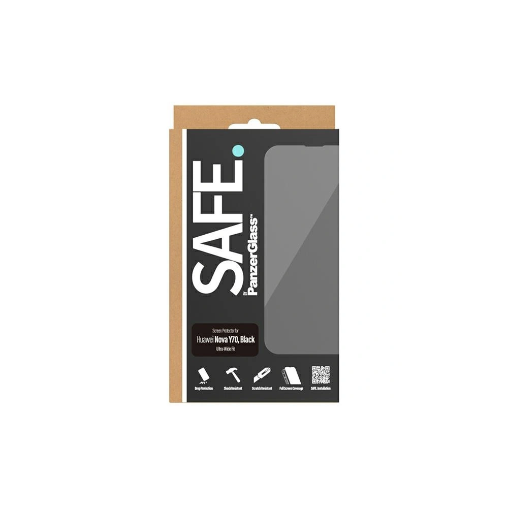Hurtownia GSM - Tvrzené sklo SAFE od PanzerGlass Huawei Nova Y70 / Y70 Plus / Y71 Ochranné sklo černé - PZG534 - {ean13} - Hurt