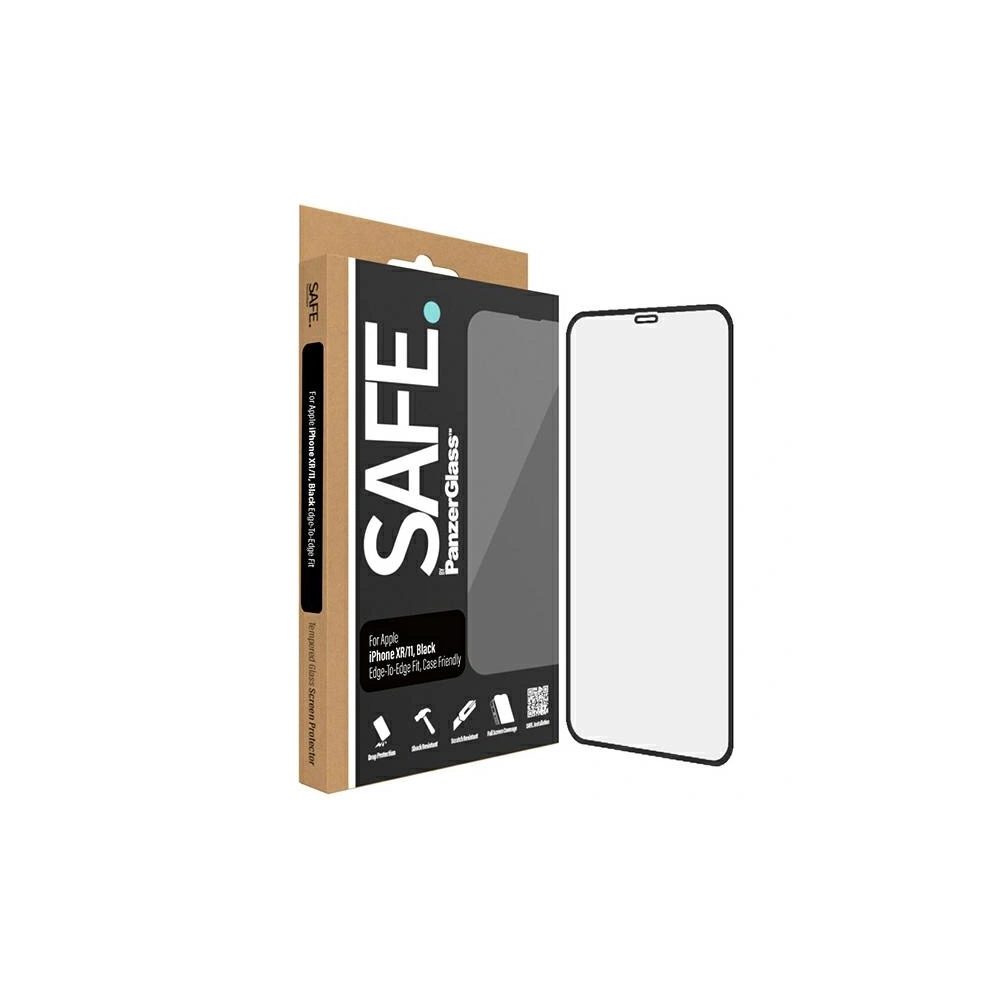 Hurtownia GSM - Securitate din sticlă SAFE de la PanzerGlass Apple iPhone XR / 11 Protecție pentru ecran Edge-to-Edge neagră - PZG535 - {ean13} - Hurt