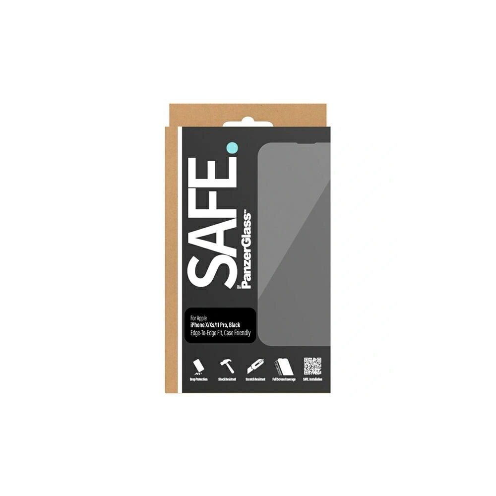 Hurtownia GSM - Hartglas SAFE von PanzerGlass Apple iPhone X / XS / 11 Pro Bildschirmschutz Edge-to-Edge schwarz - PZG536 - {ean13} - Hurt