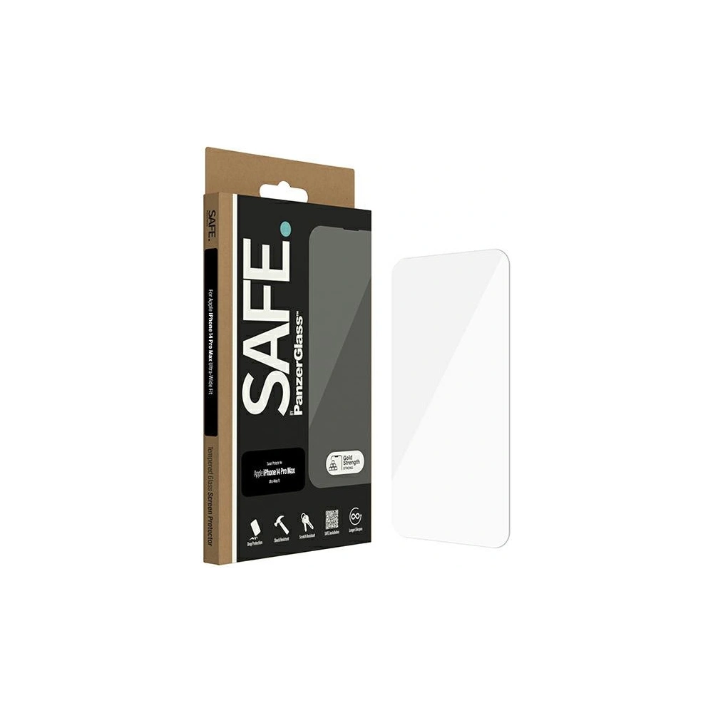 Hurtownia GSM - Edzett üveg SAFE a PanzerGlass Apple iPhone 14 Pro Max képernyővédő Ultra-széles illeszkedéshez - PZG540 - {ean13} - Hurt