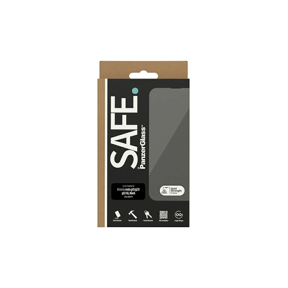 Hurtownia GSM - Edzett üveg SAFE by PanzerGlass Motorola Moto G13 / G23 / G53 5G képernyővédelem Ultra-Wide Fit fekete - PZG545 - {ean13} - Hurt