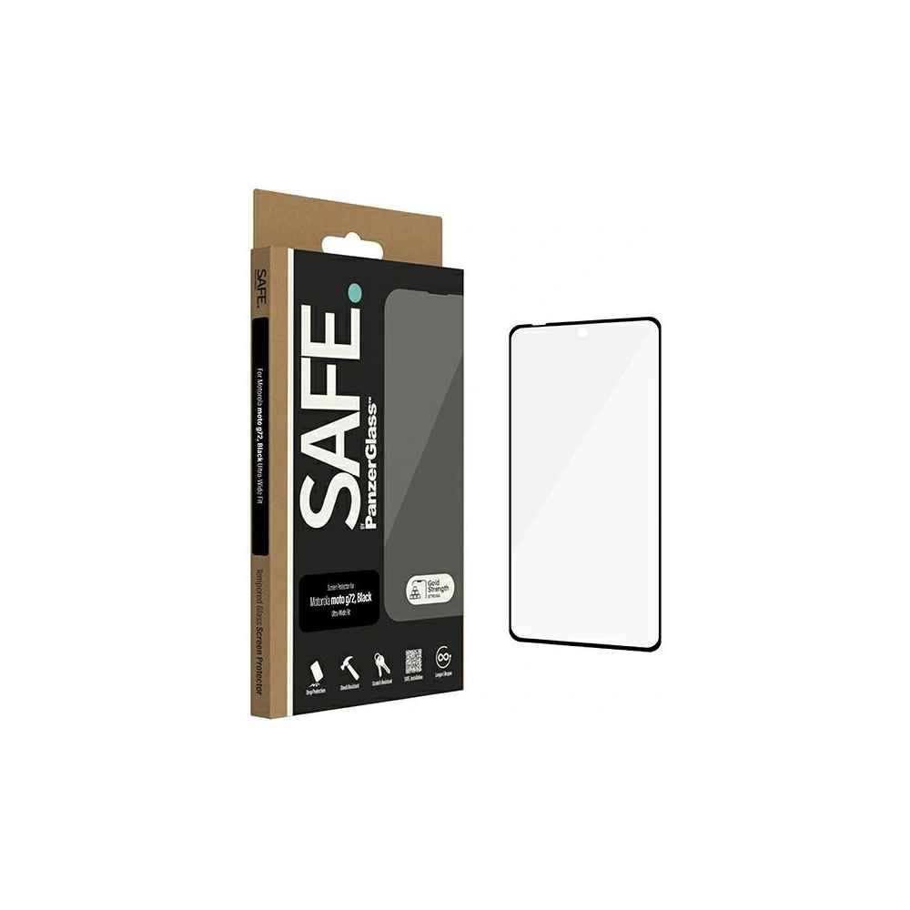Hurtownia GSM - Gehärtetes Glas SAFE von PanzerGlass Motorola Moto G72 Bildschirmschutz Ultra-Wide Fit - PZG547 - {ean13} - Hurt