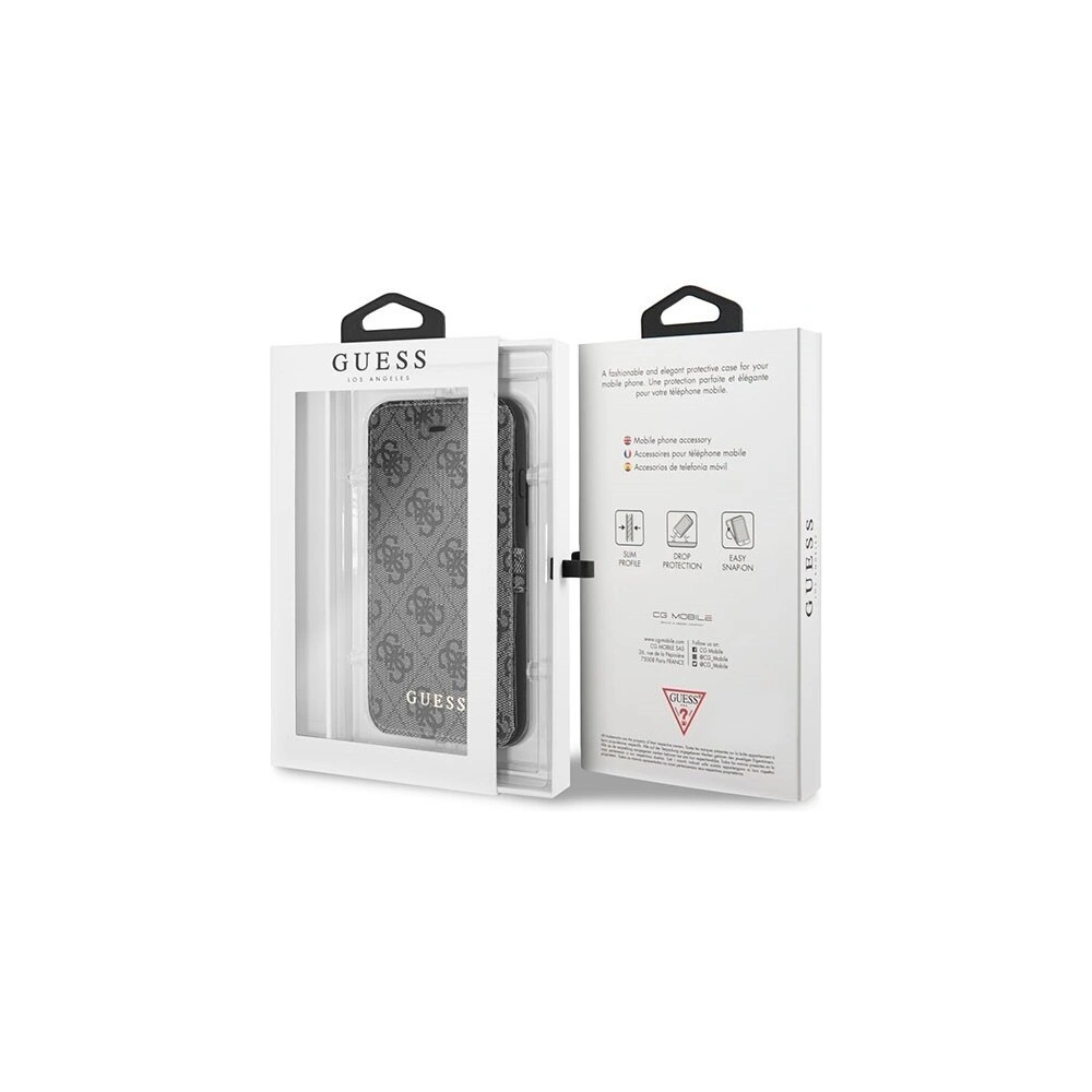 Hurtownia GSM - Etui Guess GUFLBKI84GG Apple iPhone SE 2022/SE 2020/8/7 šedá/kniha 4G - GUE006GRY - {ean13} - Hurt
