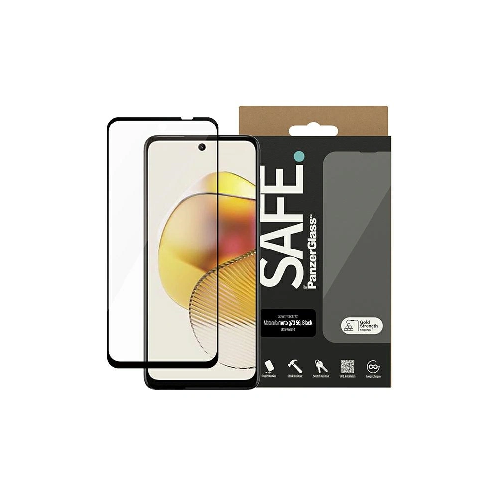 Hurtownia GSM - Tvrzené sklo SAFE od PanzerGlass Motorola Moto G73 5G Ochrana obrazovky Ultra-Wide Fit černé - PZG548 - {ean13} - Hurt