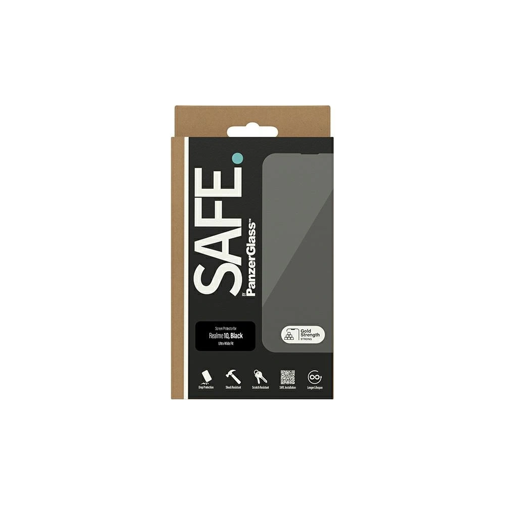 Hurtownia GSM - Sicherheitsglas SAFE von PanzerGlass Realme 10 Bildschirmschutz Ultra-Wide Fit schwarz - PZG549 - {ean13} - Hurt