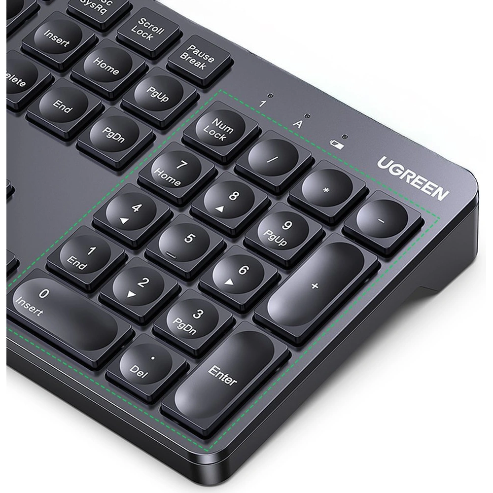 Hurtownia GSM - Tastatură wireless UGREEN KU004 2.4GHz neagră - UGR1746 - {ean13} - Hurt