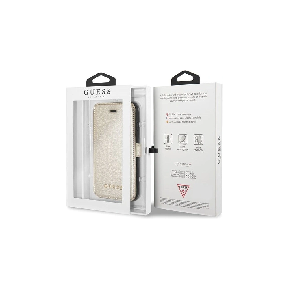 Hurtownia GSM - Etui Guess GUFLBKI8IGLGO Apple iPhone SE 2022/SE 2020/8/7 zlaté/book Iridescent - GUE009GLD - {ean13} - Hurt