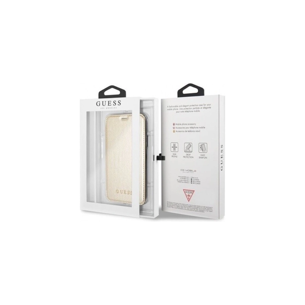 Hurtownia GSM - Etui Guess GUFLBKI8IGLTGO Apple iPhone SE 2022/SE 2020/8/7 zlaté/book Iridescent - GUE012GLD - {ean13} - Hurt