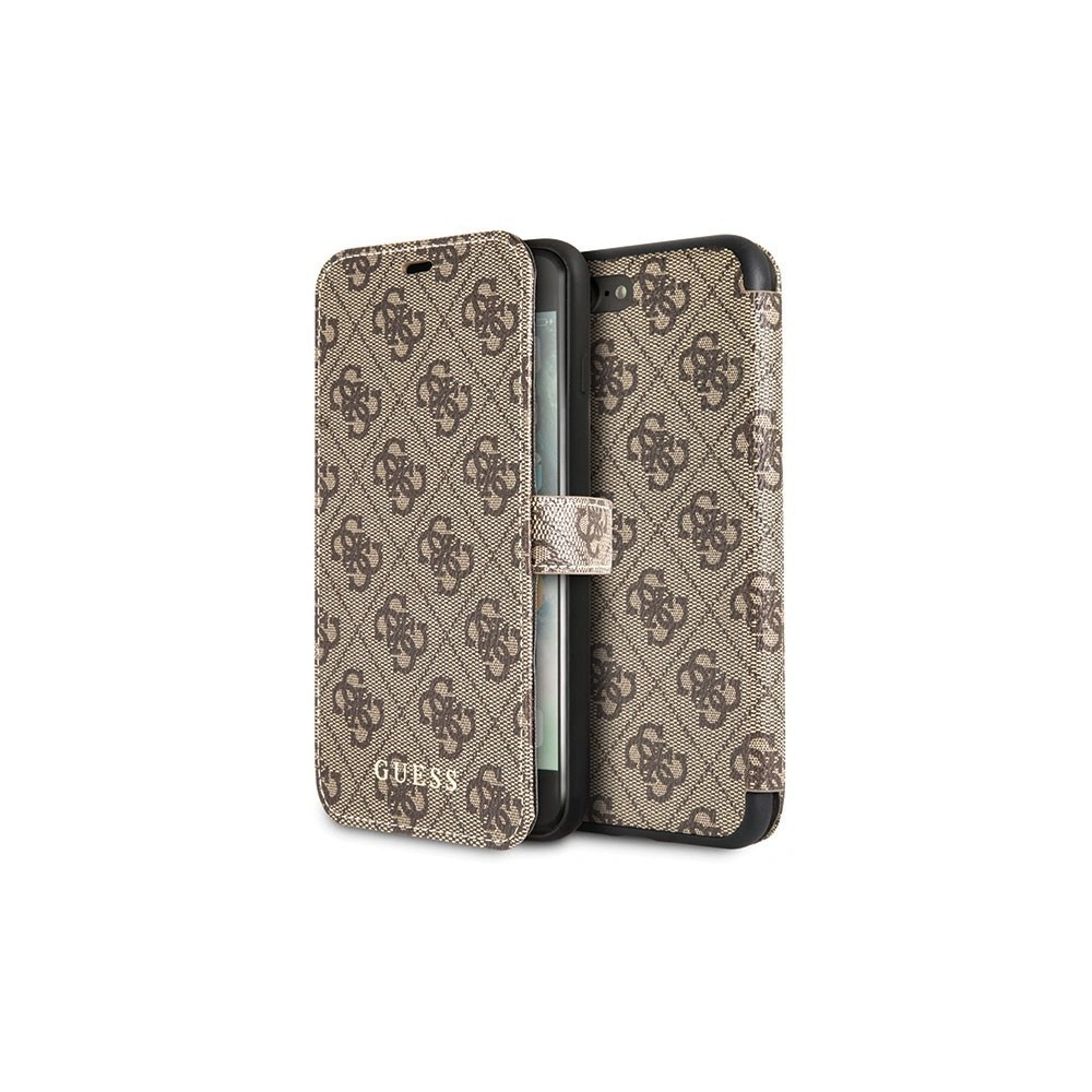 Hurtownia GSM - Etui Guess GUFLBKI8L4GB Apple iPhone 7/8 Plus hnědé/kávové knižní 4G - GUE014BR - {ean13} - Hurt