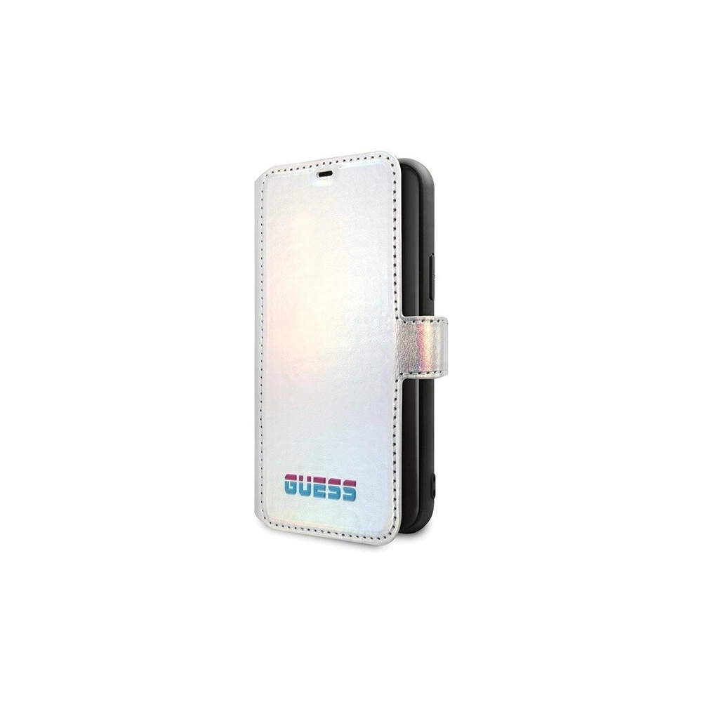Hurtownia GSM - Etui Guess GUFLBKN58BLD Apple iPhone 11 Pro srebrny/silver book Iridescent - GUE018SLV - {ean13} - Hurt