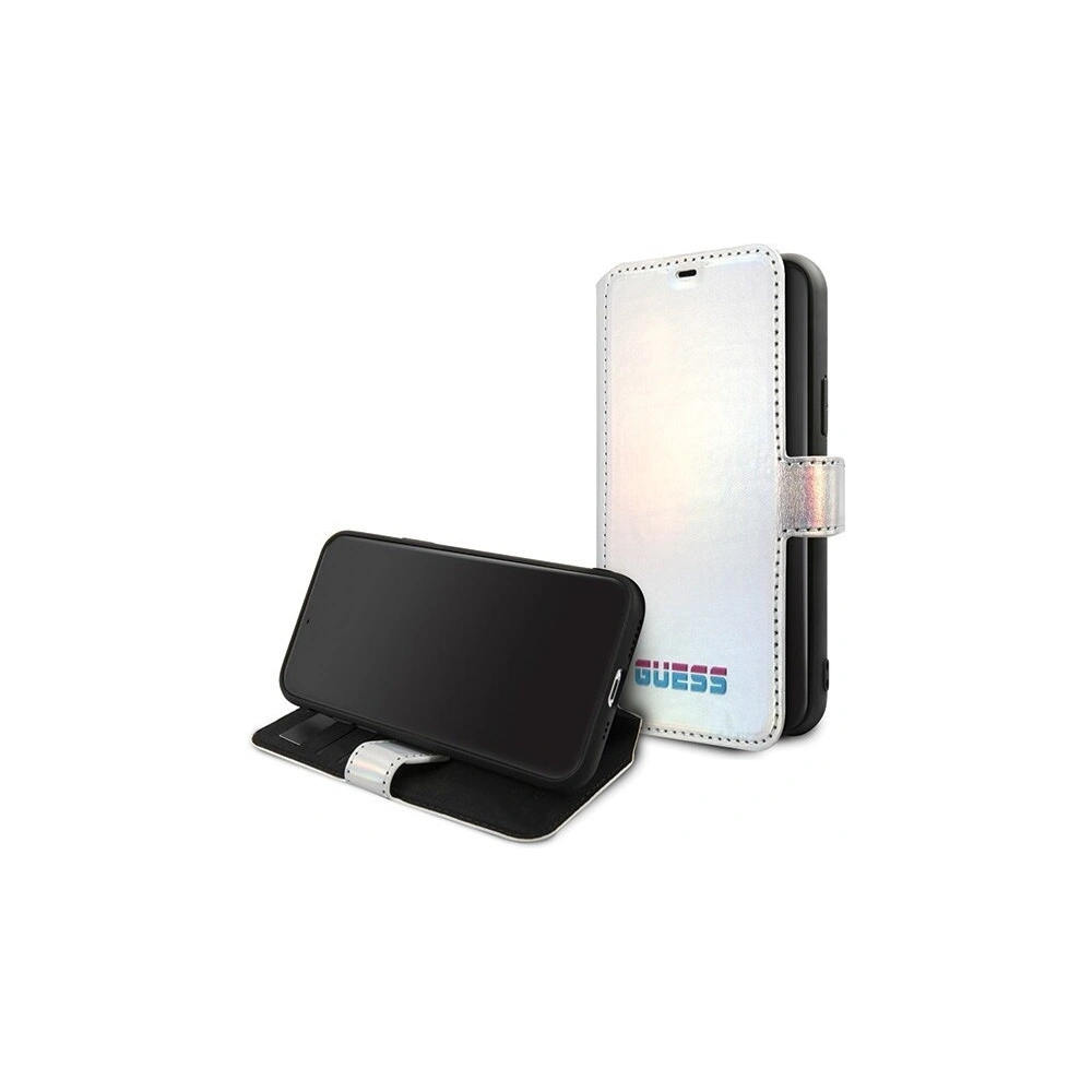 Hurtownia GSM - Etui Guess GUFLBKN58BLD Apple iPhone 11 Pro srebrny/silver book Iridescent - GUE018SLV - {ean13} - Hurt