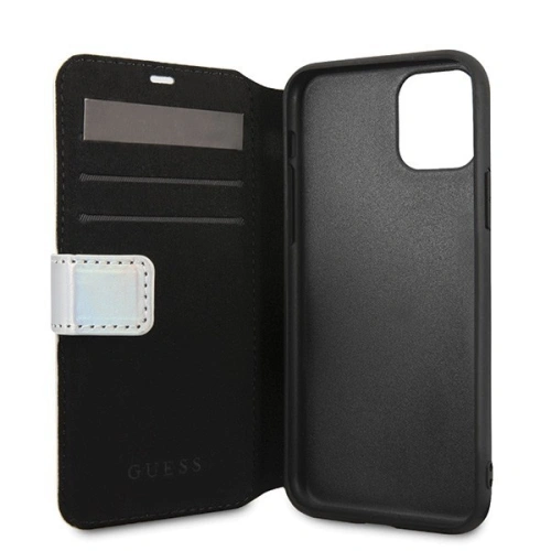 Etui Guess GUFLBKN58BLD Apple iPhone 11 Pro srebrny/silver book Iridescent